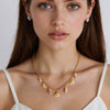 Shell Conch Stainless Steel Women's Fashion Minimalist Geometric O Chain Necklace 18K Gold Plated