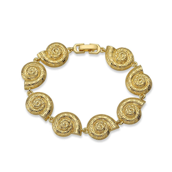 Shell Conch Starfish Stitching Copper Bracelet With Star Animal Zodiac Pattern Electroplating For Women
