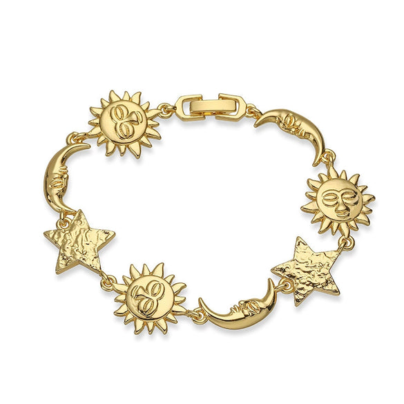 Shell Conch Starfish Stitching Copper Bracelet With Star Animal Zodiac Pattern Electroplating For Women