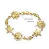 Shell Conch Starfish Stitching Copper Bracelet With Star Animal Zodiac Pattern Electroplating For Women