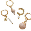 Shell Conch Women's Vacation Style Fourpiece Earring Set
