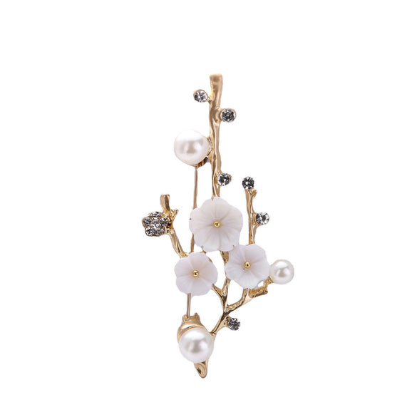 Shell Flower Brooch Electroplated For Women And Couple Style Luxury Accessories