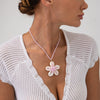 Shell Flower Pendant Necklace Handmade For Women