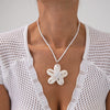 Shell Flower Pendant Necklace Handmade For Women