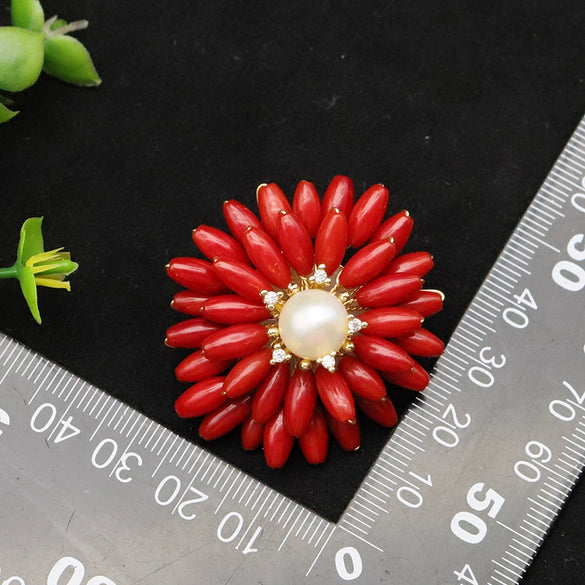 Shell Geometric Brooch Simple Style Electroplating
