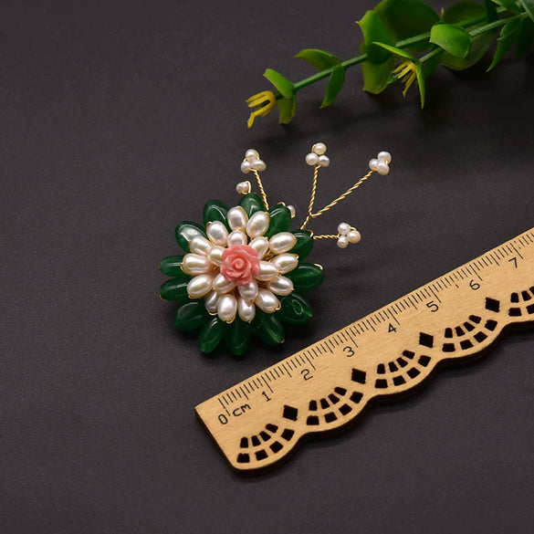 Shell Geometric Brooch Simple Style Electroplating