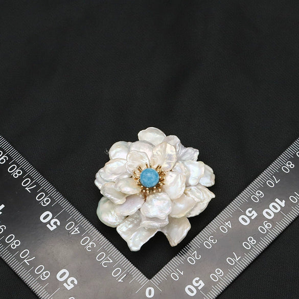 Shell Geometric Brooch Simple Style Electroplating