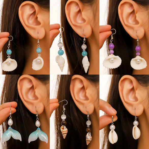 Shell Geometric Marine Series Women's Earrings