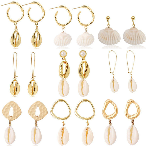 Shell Geometric Marine Series Women's Earrings