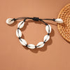Shell Geometric Pattern Manual Woven Bracelet And Necklace For Women