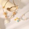 Shell Geometric Starfish Hand Knitted Women's Beaded Pearl Clavicle Necklace