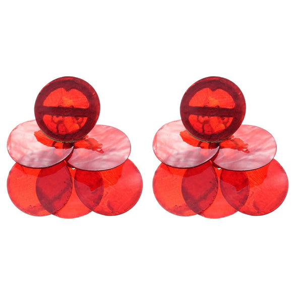 Shell Geometric Tassel Electroplated Women's Earrings