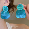 Shell Geometric Tassel Electroplated Women's Earrings
