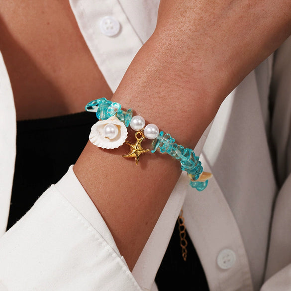 Shell Handmade Bohemian Jewelry Conch Sea Star Bracelet