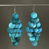 Shell Handmade Geometric Round Tassel Earrings For Women Light Luxury Sweet Small Fresh All Match