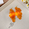 Shell Handmade Geometric Round Tassel Earrings For Women Light Luxury Sweet Small Fresh All Match
