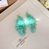Shell Handmade Geometric Round Tassel Earrings For Women Light Luxury Sweet Small Fresh All Match