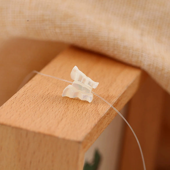 Shell Hollow Carved Butterfly And Bow Invisible Necklace Pendant Hairpin