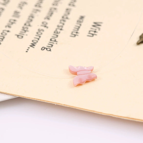 Shell Hollow Carved Butterfly And Bow Invisible Necklace Pendant Hairpin