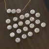 Shell Jewelry Geometric 26 Letters Round Fritillaria Double Sided Straight Hole Matching Material