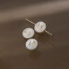 Shell Jewelry Geometric 26 Letters Round Fritillaria Double Sided Straight Hole Matching Material