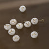 Shell Jewelry Geometric 26 Letters Round Fritillaria Double Sided Straight Hole Matching Material