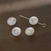 Shell Jewelry Geometric 26 Letters Round Fritillaria Double Sided Straight Hole Matching Material