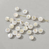 Shell Jewelry Geometric 26 Letters Round Fritillaria Double Sided Straight Hole Matching Material