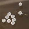 Shell Jewelry Geometric 26 Letters Round Fritillaria Double Sided Straight Hole Matching Material