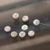 Shell Jewelry Geometric 26 Letters Round Fritillaria Double Sided Straight Hole Matching Material