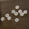 Shell Jewelry Geometric 26 Letters Round Fritillaria Double Sided Straight Hole Matching Material