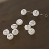 Shell Jewelry Geometric 26 Letters Round Fritillaria Double Sided Straight Hole Matching Material