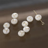 Shell Jewelry Geometric 26 Letters Round Fritillaria Double Sided Straight Hole Matching Material