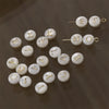 Shell Jewelry Geometric 26 Letters Round Fritillaria Double Sided Straight Hole Matching Material