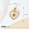 Shell Jewelry Heart Geometric Pendant Accessories Electroplating