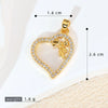 Shell Jewelry Heart Geometric Pendant Accessories Electroplating
