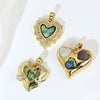 Shell Jewelry Heart Geometric Pendant Accessories Electroplating