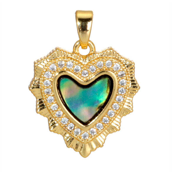 Shell Jewelry Heart Geometric Pendant Accessories Electroplating