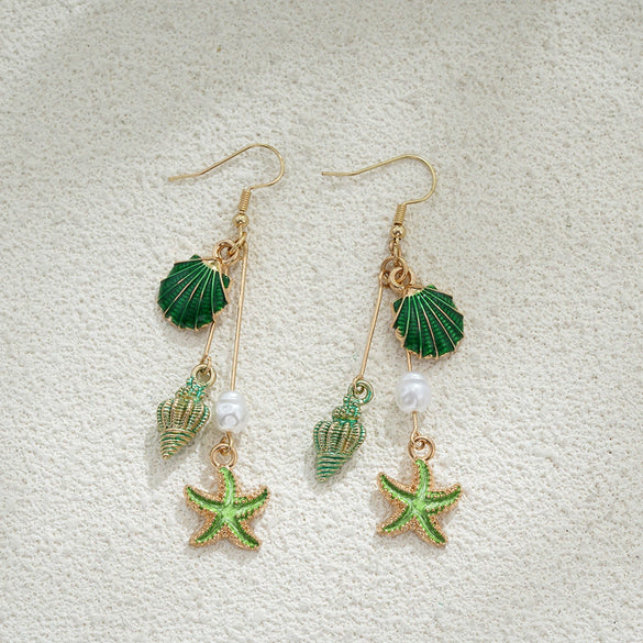 Shell Pearl Tassel Women's Long Elegant Fresh Minimalist Retro Earrings