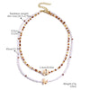 Shell Pendant Necklace With Pearl Chain Star Geometric Animal Zodiac Pure Handmade For Women