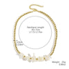 Shell Pendant Necklace With Pearl Chain Star Geometric Animal Zodiac Pure Handmade For Women