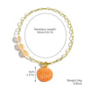 Shell Pendant Necklace With Pearl Chain Star Geometric Animal Zodiac Pure Handmade For Women