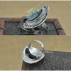 Shell Ring Exaggerated Retro Carved Oval Geometric Electroplated