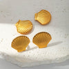 Shell Shape Stainless Steel Goldplated Fashion Women's Earrings