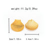 Shell Shape Stainless Steel Goldplated Fashion Women's Earrings