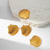 Shell Shape Stainless Steel Goldplated Fashion Women's Earrings