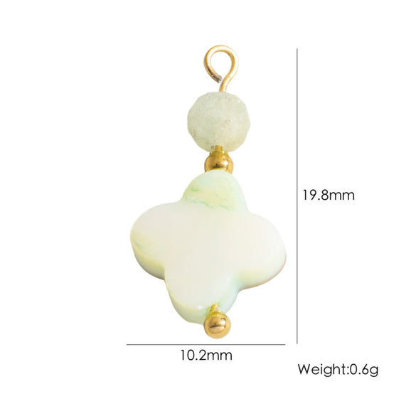 Shell Stainless Steel Accessories Handmade Geometric Fivepointed Star Flower Pendant