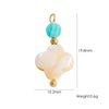 Shell Stainless Steel Accessories Handmade Geometric Fivepointed Star Flower Pendant