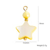 Shell Stainless Steel Accessories Handmade Geometric Fivepointed Star Flower Pendant