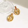 Shell Stainless Steel Geometric Earrings Electroplated Light Luxury Design For Women